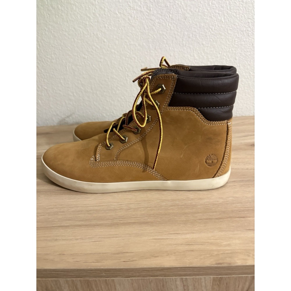 Timberland Brown Leather Ankle Boots Women's Lace Up‎ Ortholite Casual - Picture 4 of 12